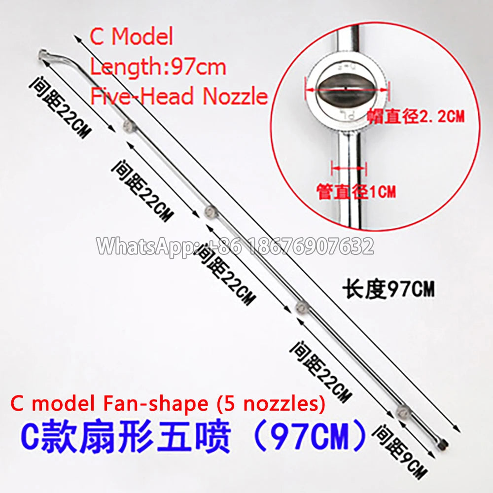 Stainless Steel 3 head nozzle /4 Head nozzle /5 head nozzle,garden agricultural power spray gun,water power spray gun