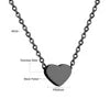 LUXUKISSKIDS Fashion Simple Heart Pendant Necklace for You Small Love Shape Stainless Steel Black Hearts Clavicle Choker Jewelry