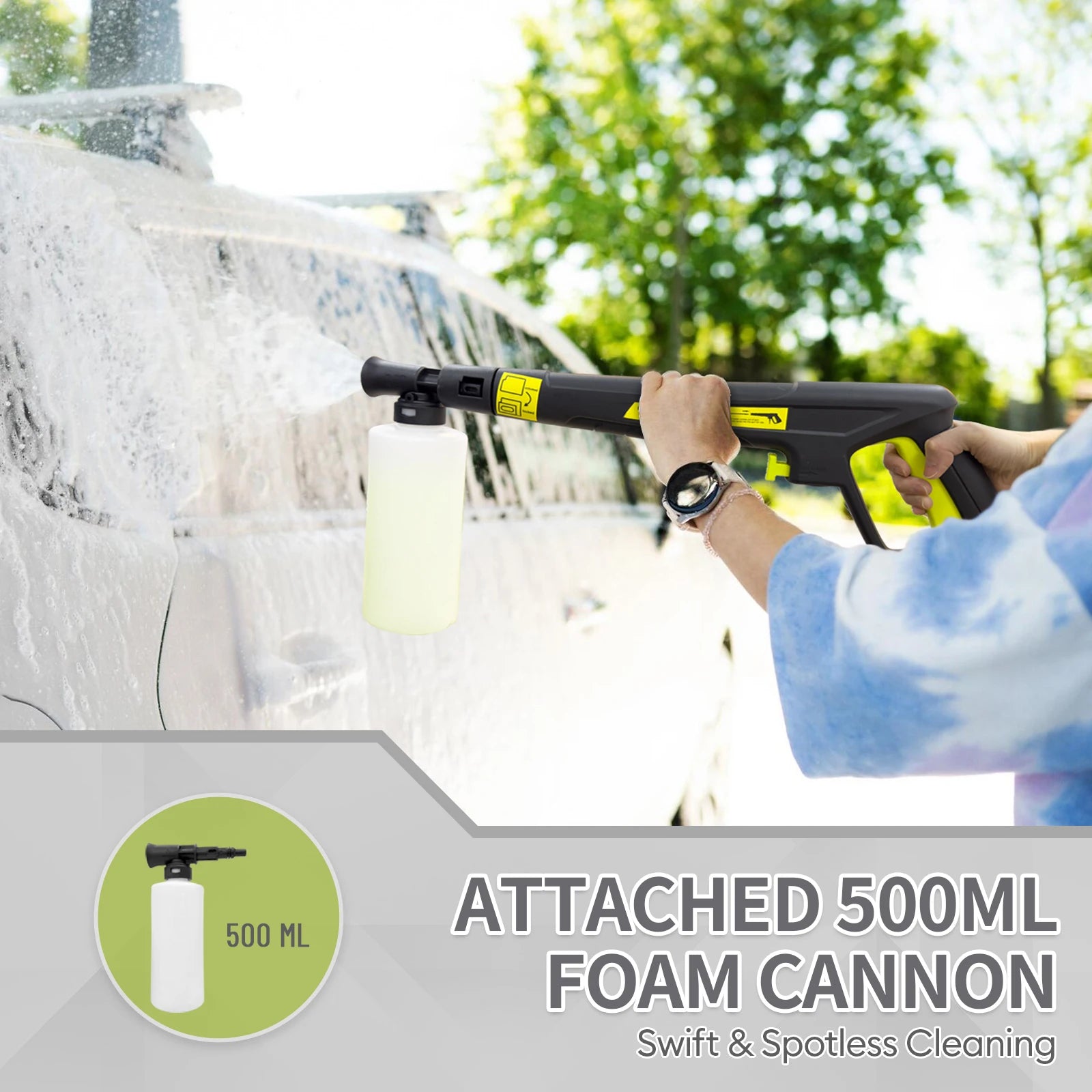 Electric Pressure Washer 4800PSI-Max 3.2GPM Power Washer Wash Machine Electric Powered with Foam Cannon for Car, Floor, Garage