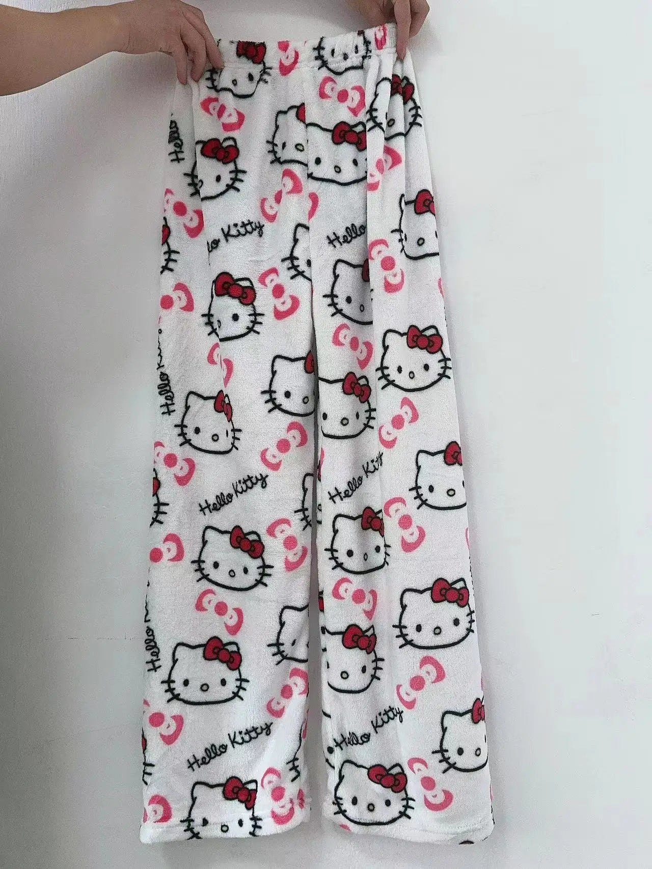 Y2K Hello Kitty Pajamas Pants Sanrio Anime Women's Pajama Pants Cartoon Fashion Home Sleepwear Trousers Leisure Home Clothing