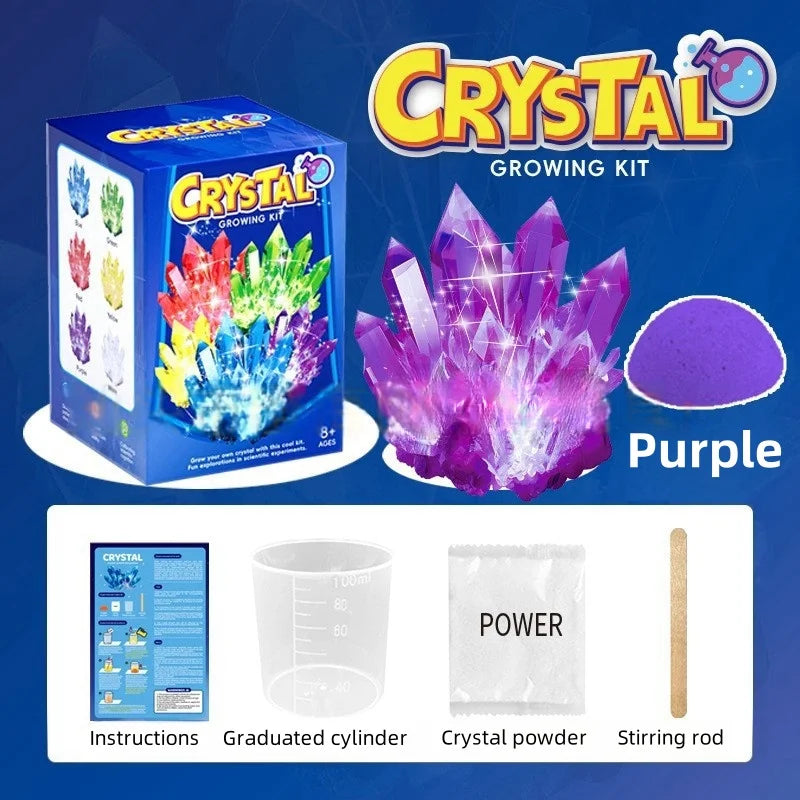 Crystal growing model, science kit, a variety of colors of crystal selection, educational STEM toys, gifts for boys and girls