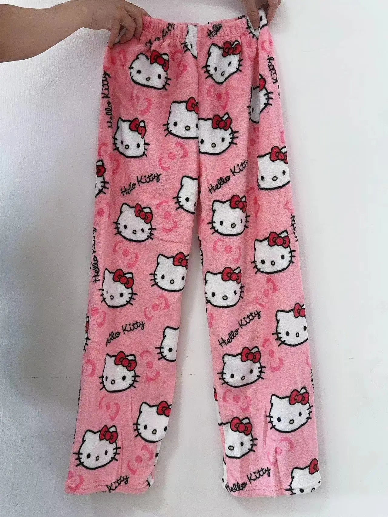 Y2K Hello Kitty Pajamas Pants Sanrio Anime Women's Pajama Pants Cartoon Fashion Home Sleepwear Trousers Leisure Home Clothing