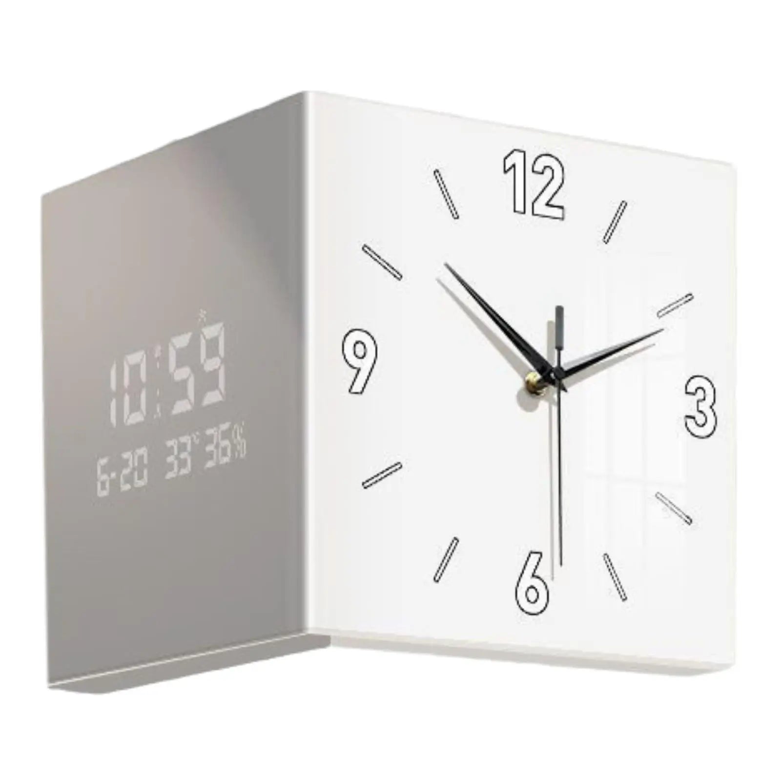 Double-sided Living Room Corner Wall Clocks  Nordic Modern Creative Luxury Electronic Wall Clock Valentines Day Gift Home Decor