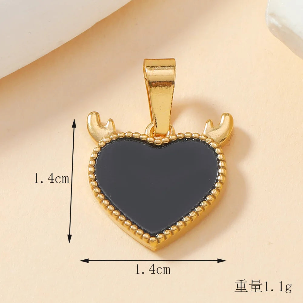 Classic Refined Elegant Women Drop Oil LOVE Love Pendant Necklace Handmade DIY Jewelry Accessories