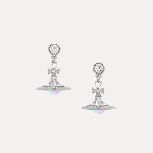 Saturn Cute Trendy Rose Gold Plated Sterling Silver Tassel Stud Earrings Zircon & Pearl Inlaid Ball Cuff Earrings Gift