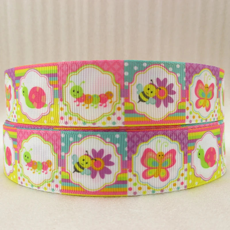 5 Yards Multi Size Cute Cat Theme Ribbons Grosgrain Animal Printed Decorations DIY Sewing Crafts For Making Hair Bows