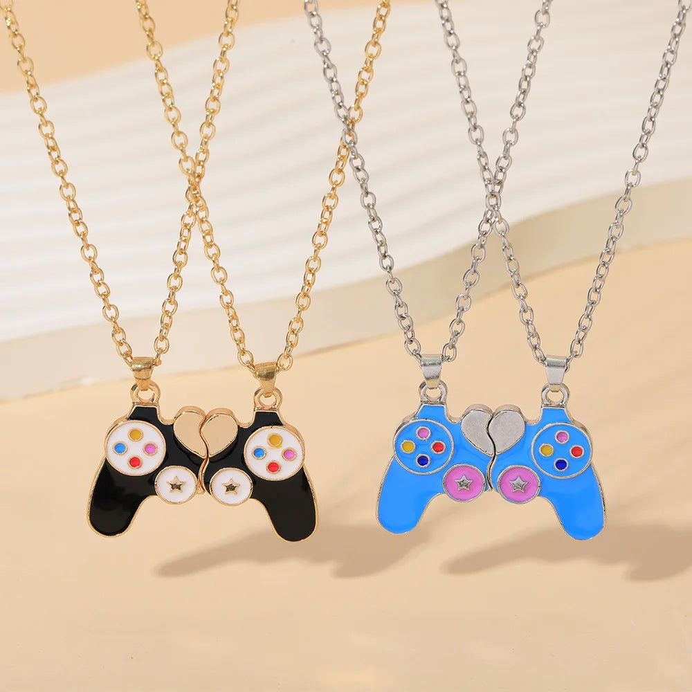 Magnetic Attracted Couple Necklace Game Handle Controller Pendant Best Friend Matching Necklace Friendship Best Friend Necklace