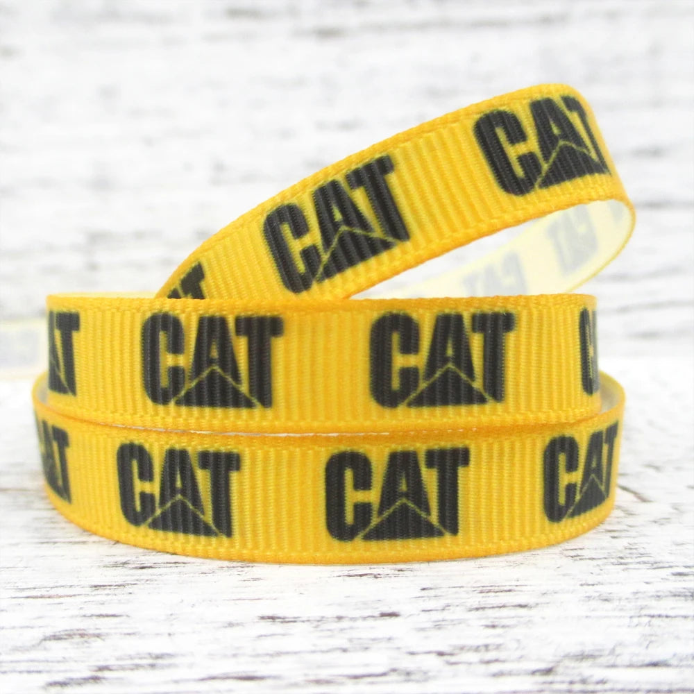 5 Yards Multi Size Cute Cat Theme Ribbons Grosgrain Animal Printed Decorations DIY Sewing Crafts For Making Hair Bows