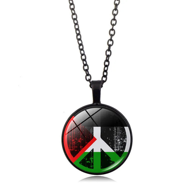Wholesale Palestine Flag Necklace  Suppliers Custom Pendant Free Palestine Necklace Shopify Dropshipping