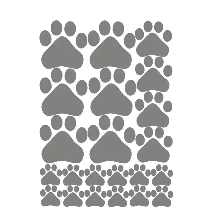 Cartoon Dog Cat Walking Paw Print Wall Stickers For Kids Rooms Pet Room Decoration Wall Art Bowl Car Glass Waterproof Poster
