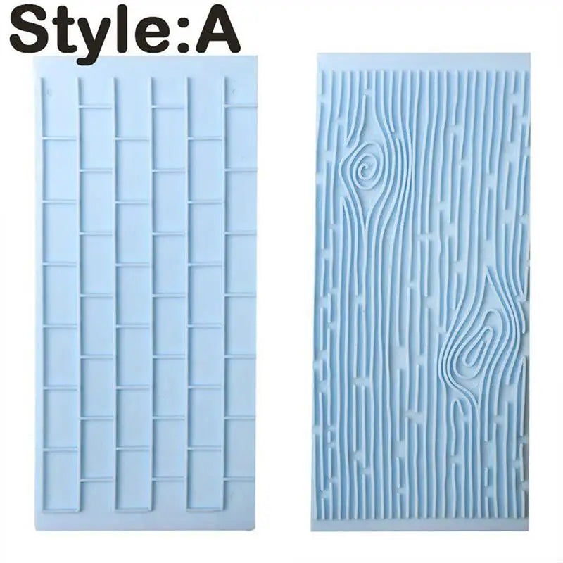 1pc Tree Bark Texture Wood Pattern Mat Fondant Silicone Mould Cake Decoration Sugar Mold Baking Sugarcraft Chocolate Mold