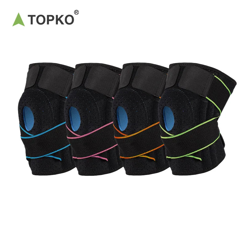 TOPKO Stocked Sillicon Non-slip Outdoor Sports Knee Sleeves Pads Support Weightlifting Knee Wrap