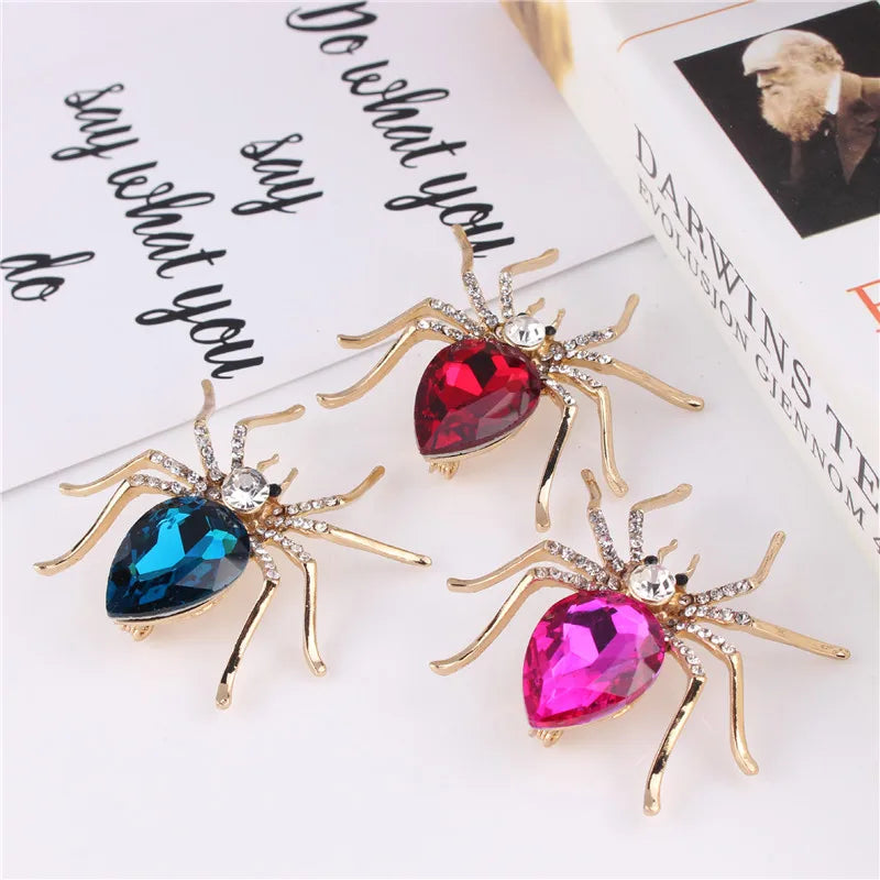 Brooches For Women Classic Spider Insect Pins For Man Neckline Front Of Clothes Halloween Gift Jewelry Charms