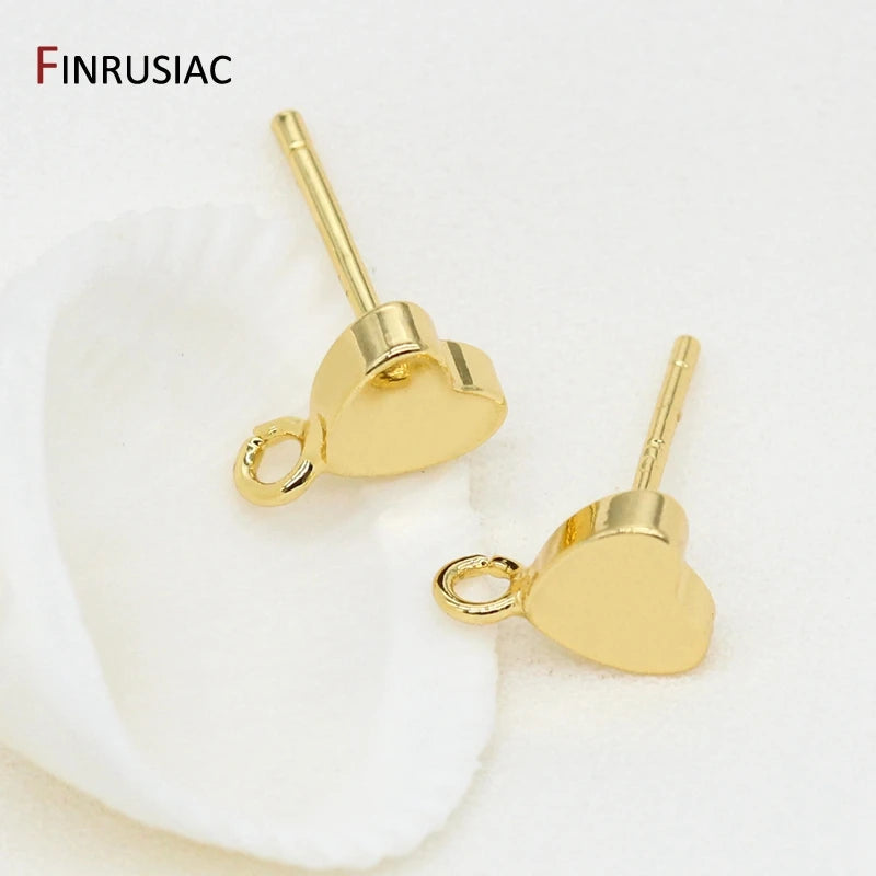 Jewellery Making Supplies 14K Real Gold Plated Creative 6 Styles DIY Earrings Accessories Earrings Hooks Fittings Wholesale