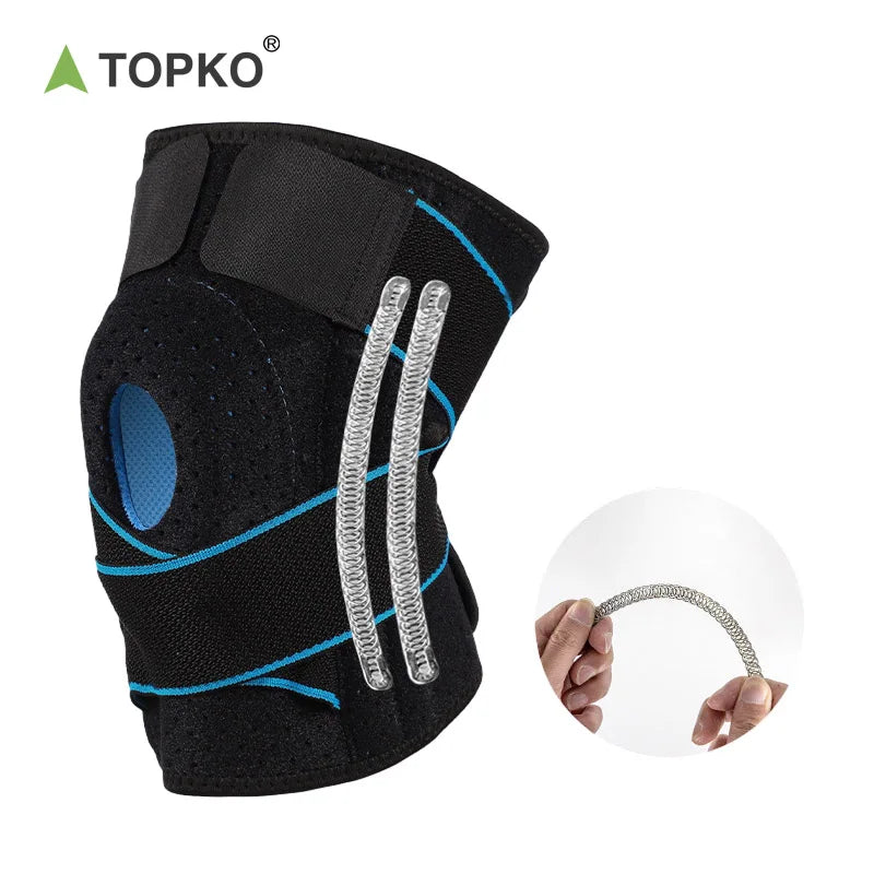 TOPKO Stocked Sillicon Non-slip Outdoor Sports Knee Sleeves Pads Support Weightlifting Knee Wrap