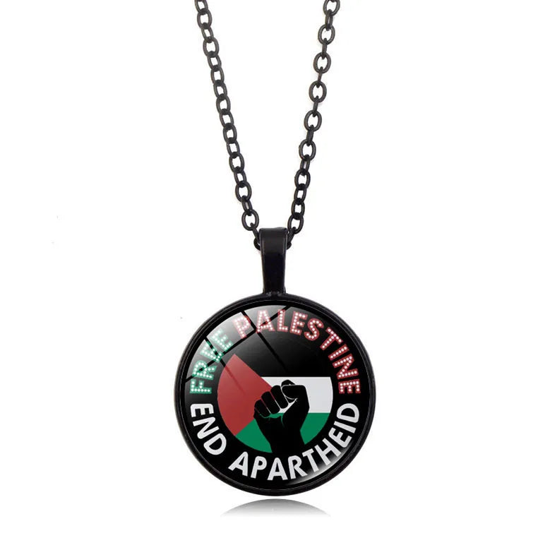 Wholesale Palestine Flag Necklace  Suppliers Custom Pendant Free Palestine Necklace Shopify Dropshipping