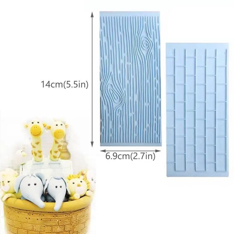 1pc Tree Bark Texture Wood Pattern Mat Fondant Silicone Mould Cake Decoration Sugar Mold Baking Sugarcraft Chocolate Mold