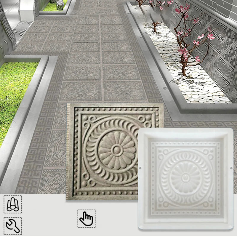 Beautiful Petal Cement Mold DIY Walkway Stepping Stones Cement Paving Mould For Garden Road Courtyard Reusable Mold For Concrete