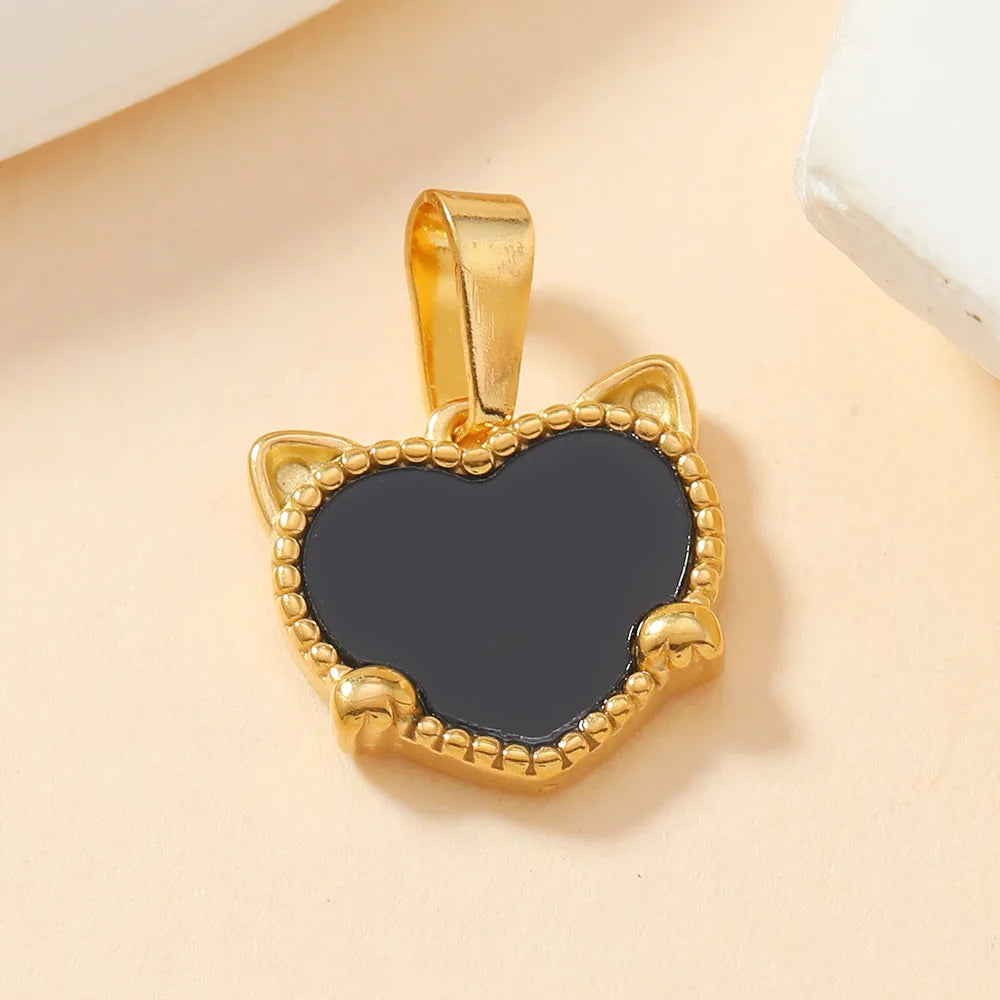 Classic Refined Elegant Women Drop Oil LOVE Love Pendant Necklace Handmade DIY Jewelry Accessories