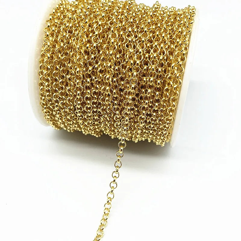 2yards Golded/silvered/Bronze Plated Necklace Chain for Jewelry Making Findings DIY Necklace Chains Materials Handmade