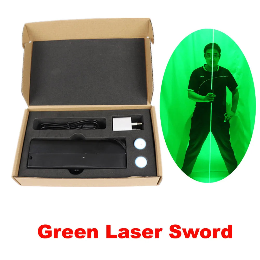 Mini Dual Direction Green Red Bule Laser Sword For Laser Man Show 532nm 200mW Double Headed Wide Beam Laser