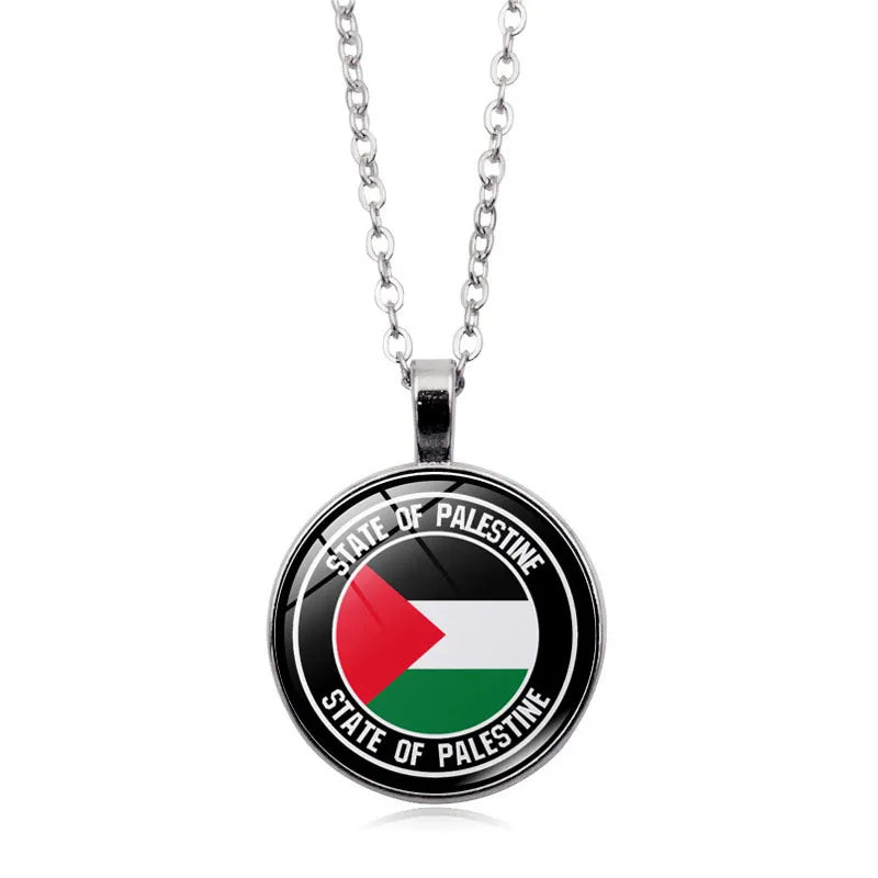 Wholesale Palestine Flag Necklace  Suppliers Custom Pendant Free Palestine Necklace Shopify Dropshipping