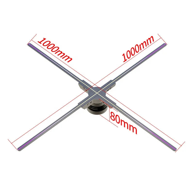 High Resolutoin 16Gb 3D Hologram Fan 3D Holographic Projector Display Advertising Equipment for Market