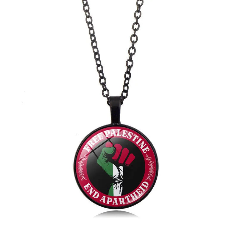 Wholesale Palestine Flag Necklace  Suppliers Custom Pendant Free Palestine Necklace Shopify Dropshipping
