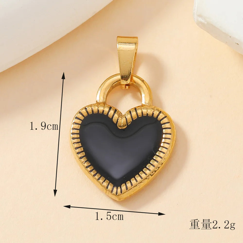 Classic Refined Elegant Women Drop Oil LOVE Love Pendant Necklace Handmade DIY Jewelry Accessories