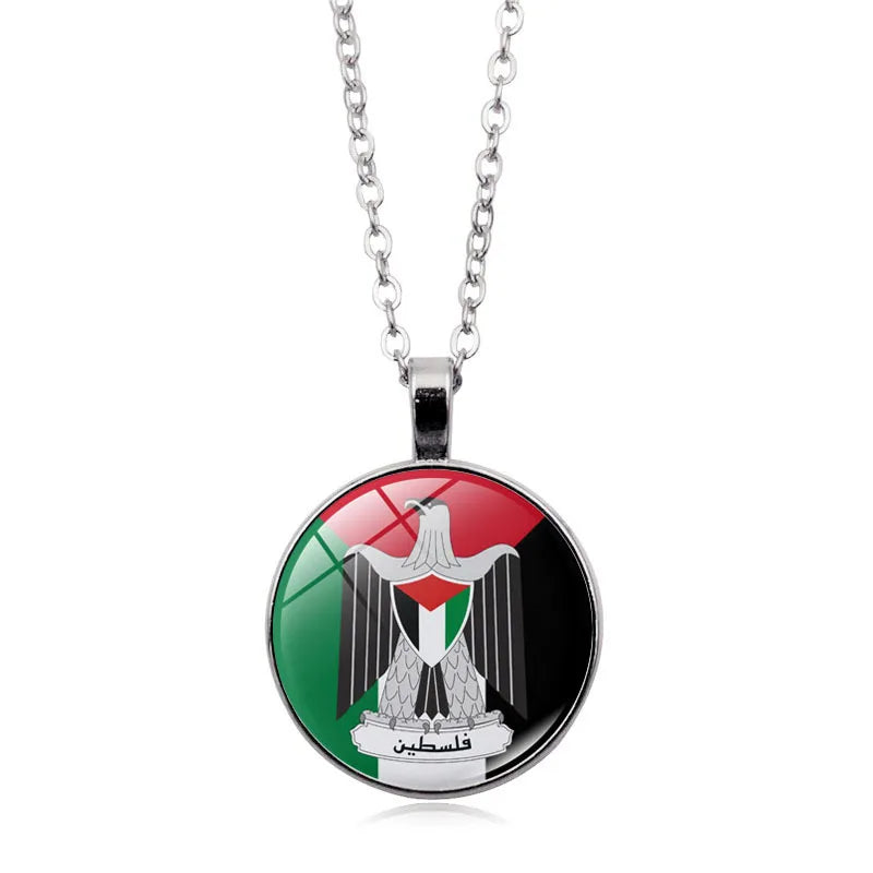 Wholesale Palestine Flag Necklace  Suppliers Custom Pendant Free Palestine Necklace Shopify Dropshipping