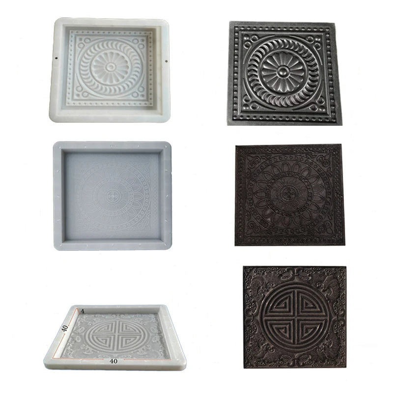 Beautiful Petal Cement Mold DIY Walkway Stepping Stones Cement Paving Mould For Garden Road Courtyard Reusable Mold For Concrete