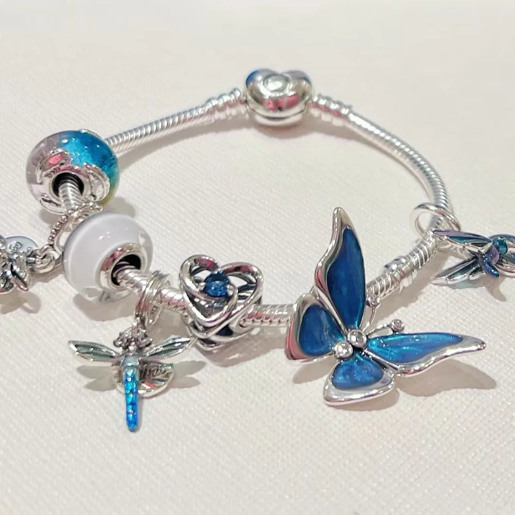 High Quality Sterling Sier S Butterfly Hummingbird Dragoy Charm Custom Jewelry