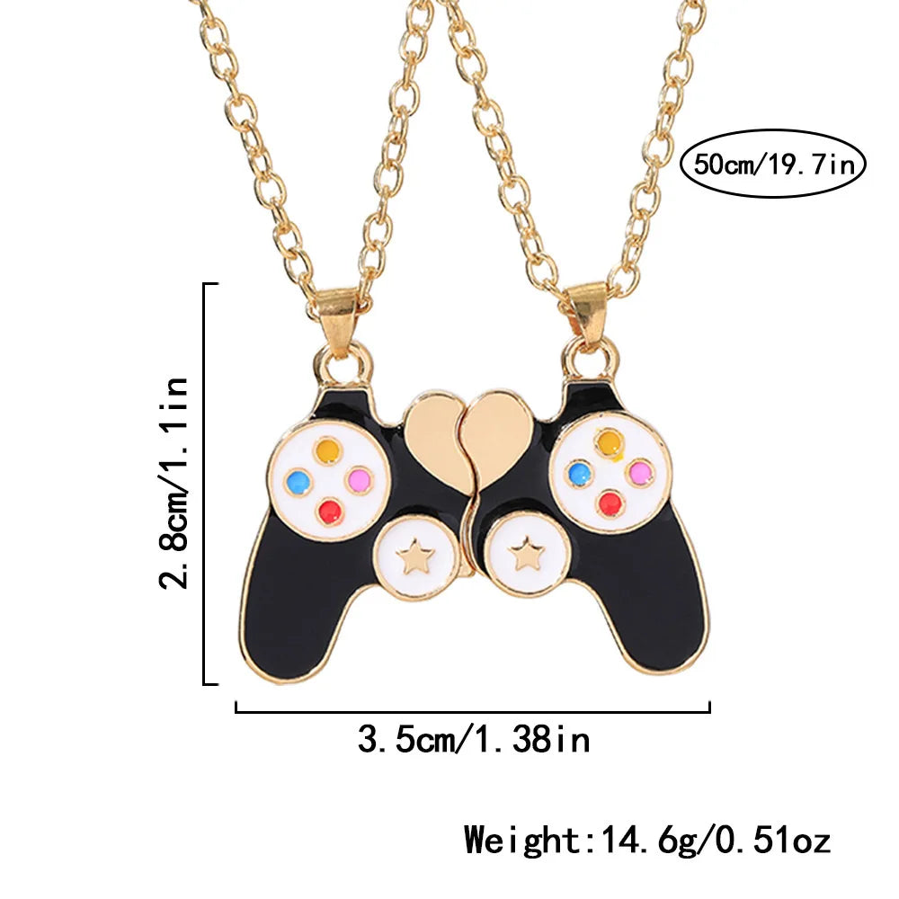 Magnetic Attracted Couple Necklace Game Handle Controller Pendant Best Friend Matching Necklace Friendship Best Friend Necklace