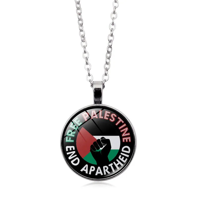 Wholesale Palestine Flag Necklace  Suppliers Custom Pendant Free Palestine Necklace Shopify Dropshipping