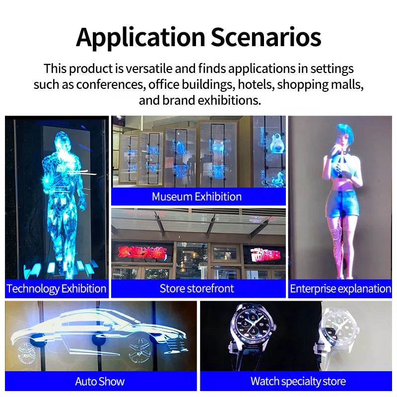 High Resolutoin 16Gb 3D Hologram Fan 3D Holographic Projector Display Advertising Equipment for Market