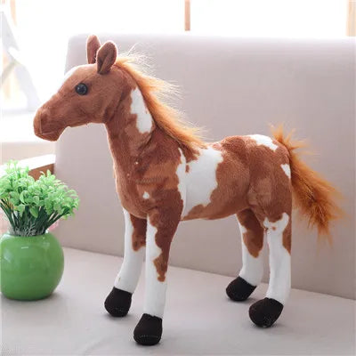 Plush lifelike Horse Toy 4 Styles Stuffed Animal Doll Birthday Gift Horseplay Decor High Quality Toy