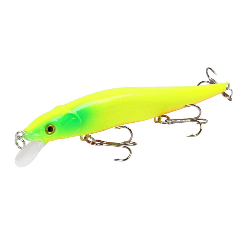 1Pcs Fishing Lure 115mm/14g Minnow Crankbait Wobblers 3D Eyes Perch Artificial Bait Pike Carp Bait Swim Bait Fishing Pesca