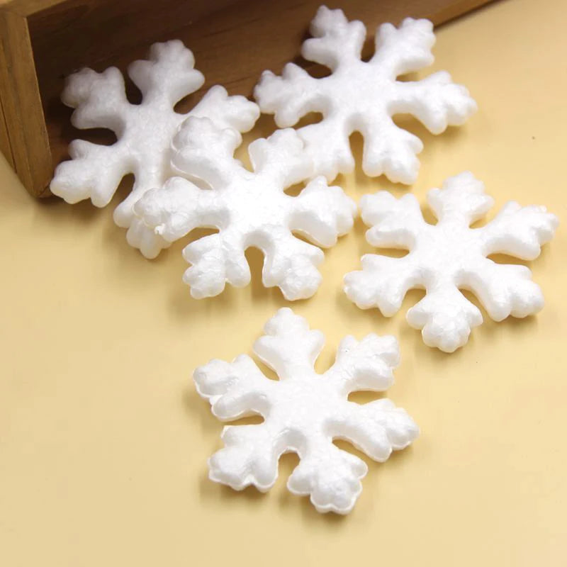 10PCS/Lot 75MM DIY Christmas Snowflakes Foam Snowflakes Ornaments For Home Decor Festival Christmas Party Decorations Kids Gifts