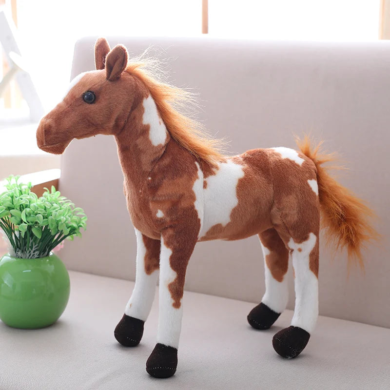 Plush lifelike Horse Toy 4 Styles Stuffed Animal Doll Birthday Gift Horseplay Decor High Quality Toy