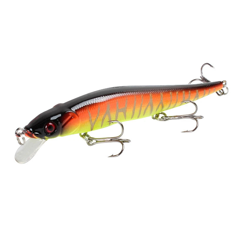 1Pcs Fishing Lure 115mm/14g Minnow Crankbait Wobblers 3D Eyes Perch Artificial Bait Pike Carp Bait Swim Bait Fishing Pesca