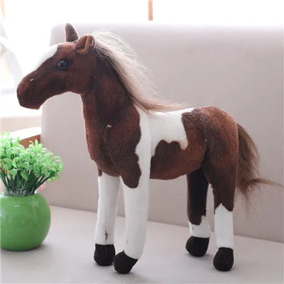 Plush lifelike Horse Toy 4 Styles Stuffed Animal Doll Birthday Gift Horseplay Decor High Quality Toy