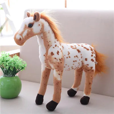 Plush lifelike Horse Toy 4 Styles Stuffed Animal Doll Birthday Gift Horseplay Decor High Quality Toy