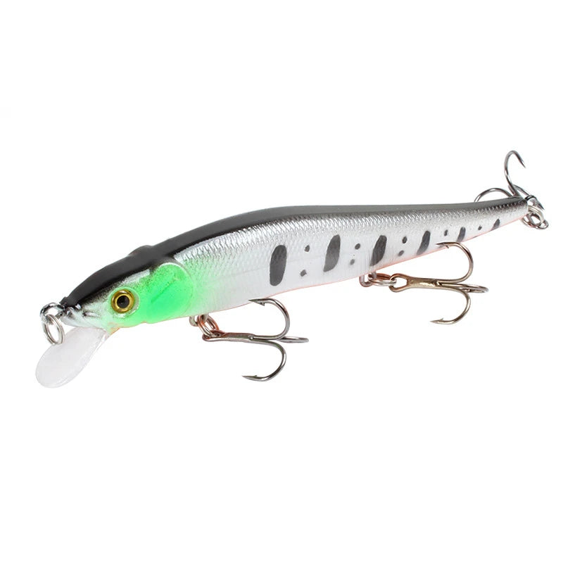 1Pcs Fishing Lure 115mm/14g Minnow Crankbait Wobblers 3D Eyes Perch Artificial Bait Pike Carp Bait Swim Bait Fishing Pesca