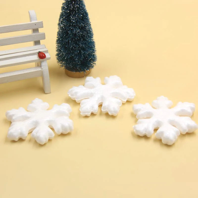 10PCS/Lot 75MM DIY Christmas Snowflakes Foam Snowflakes Ornaments For Home Decor Festival Christmas Party Decorations Kids Gifts