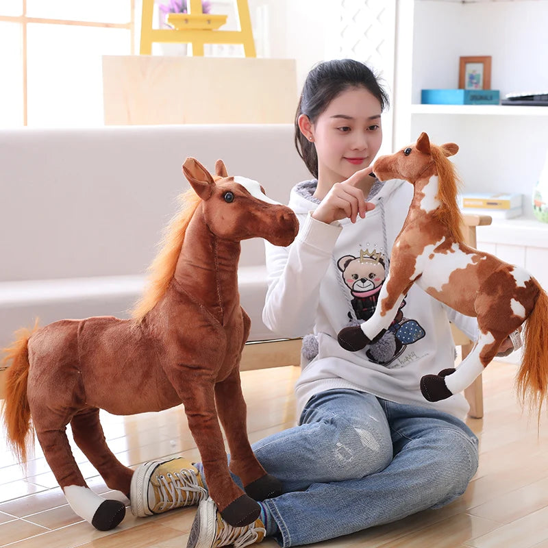 Plush lifelike Horse Toy 4 Styles Stuffed Animal Doll Birthday Gift Horseplay Decor High Quality Toy