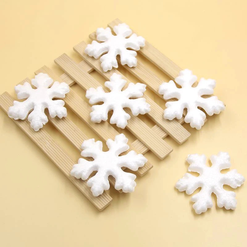 10PCS/Lot 75MM DIY Christmas Snowflakes Foam Snowflakes Ornaments For Home Decor Festival Christmas Party Decorations Kids Gifts