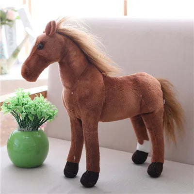 Plush lifelike Horse Toy 4 Styles Stuffed Animal Doll Birthday Gift Horseplay Decor High Quality Toy