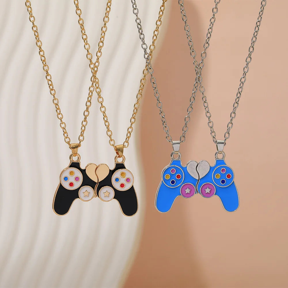 Magnetic Attracted Couple Necklace Game Handle Controller Pendant Best Friend Matching Necklace Friendship Best Friend Necklace