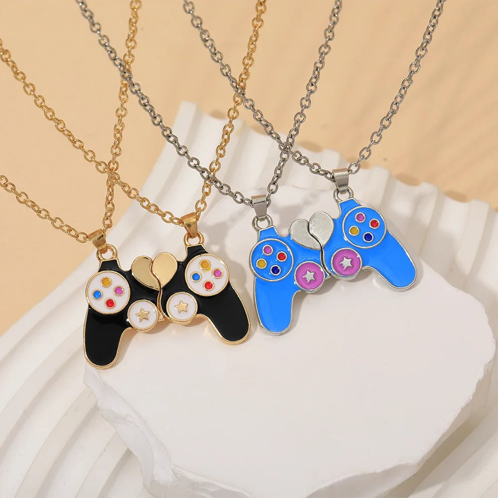 Magnetic Attracted Couple Necklace Game Handle Controller Pendant Best Friend Matching Necklace Friendship Best Friend Necklace