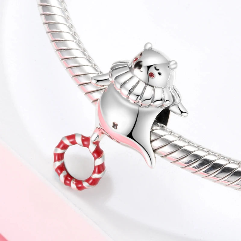 Real 925 Sterling Silver Colorful Circus Theme Performance Charms Original DIY Bracelet Beads Jewelry Making Wonderful Life